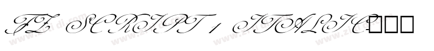 FZ SCRIPT 1 ITALIC字体转换